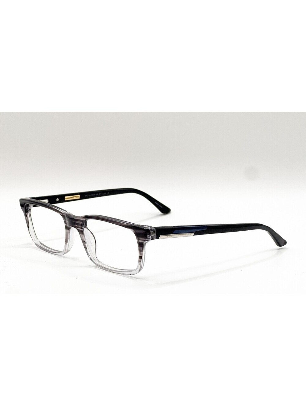 Perry Ellis Pe326-3 Black Smoke Horn Full Rim Authentic Eyeglass Frames 54-19
